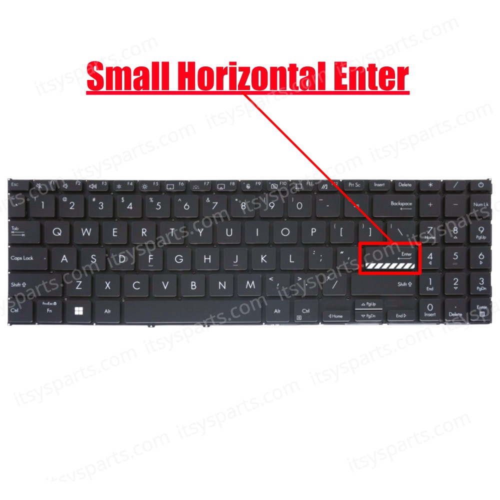Laptop Keyboard for Asus Vivobook 15 X1502 X1502VA X1502ZA X1503 X1505ZA X1505VA 90NB0ZB1-R30US0 0KNB0-512JLA00 0KN1-HD3LA13 US No Frame Backlight Black ( SKU.41000USBLBLACK )