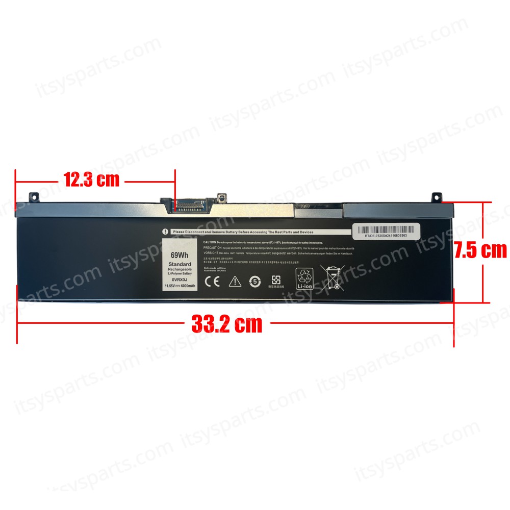 Laptop Battery for Dell Precision 7530 7730 7540 7740 0WMRC GW0K9 0VRX0J OVRX0J VRX0J DP9KT FY2VW 7M0T6 NYFJH 0NYFJH 11.55V 69Wh 6000mAh ( SKU.1-BAT0884 ) Laptop Battery for Dell Precision 7530 7730 7540 7740 0WMRC GW0K9 0VRX0J OVRX0J VRX0J DP9KT FY2VW 7M0T6 NYFJH 0NYFJH 11.55V 69Wh 6000mAh ( SKU.1-BAT0884 )