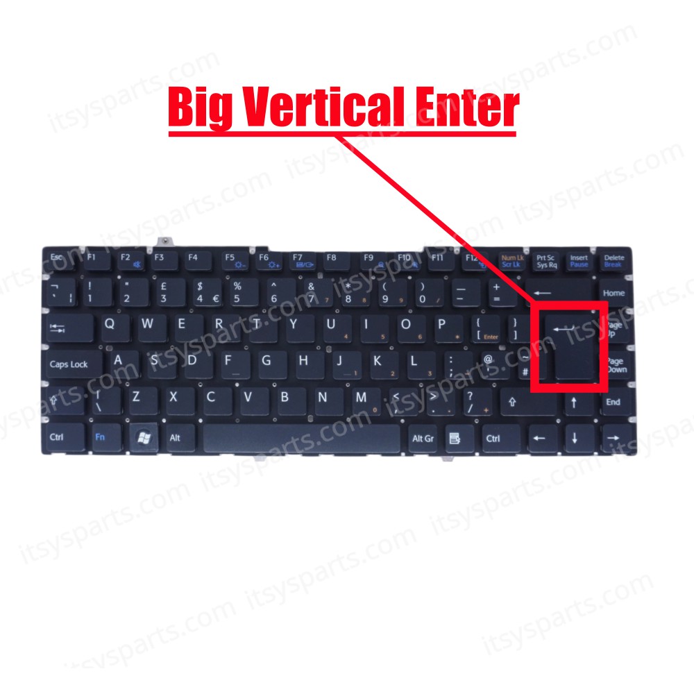 Laptop Keyboard for Sony Vaio VGN-FW Series VGN-FW11ZU 9J.N0U82.001 9J.N0U82.00J 9J.N0U82.101 9J.N0U82.10U NSK-S8001 NSK-S8101 NSK-S810U UK No Frame Black ( SKU.40149UK )