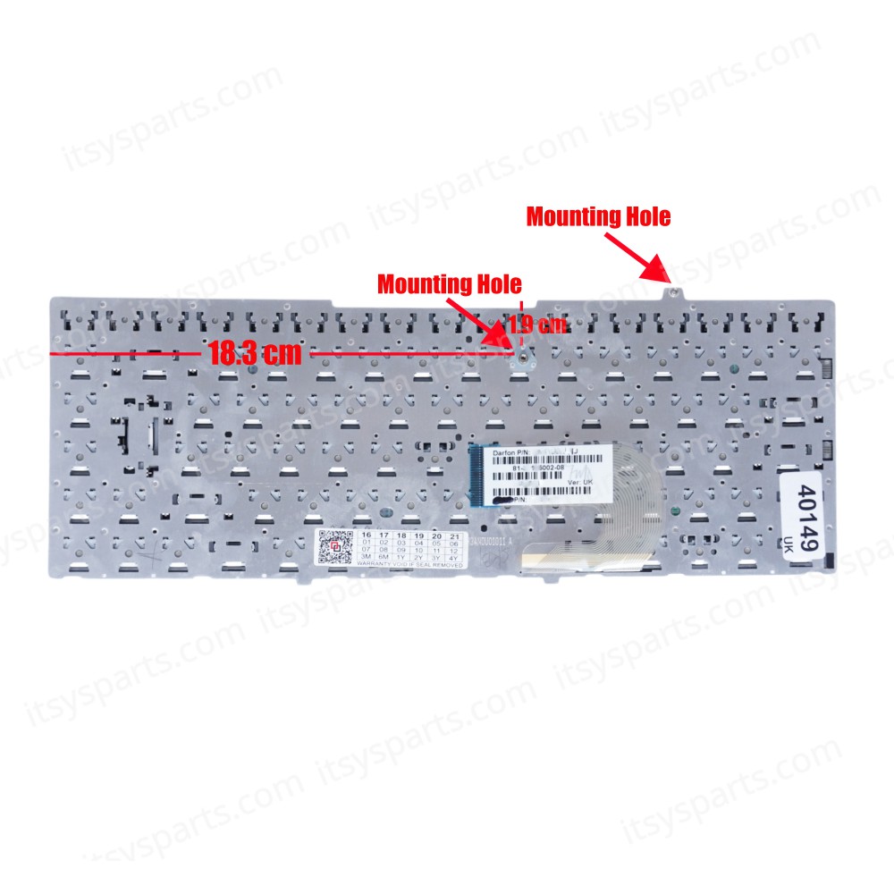 Laptop Keyboard for Sony Vaio VGN-FW Series VGN-FW11ZU 9J.N0U82.001 9J.N0U82.00J 9J.N0U82.101 9J.N0U82.10U NSK-S8001 NSK-S8101 NSK-S810U UK No Frame Black ( SKU.40149UK )