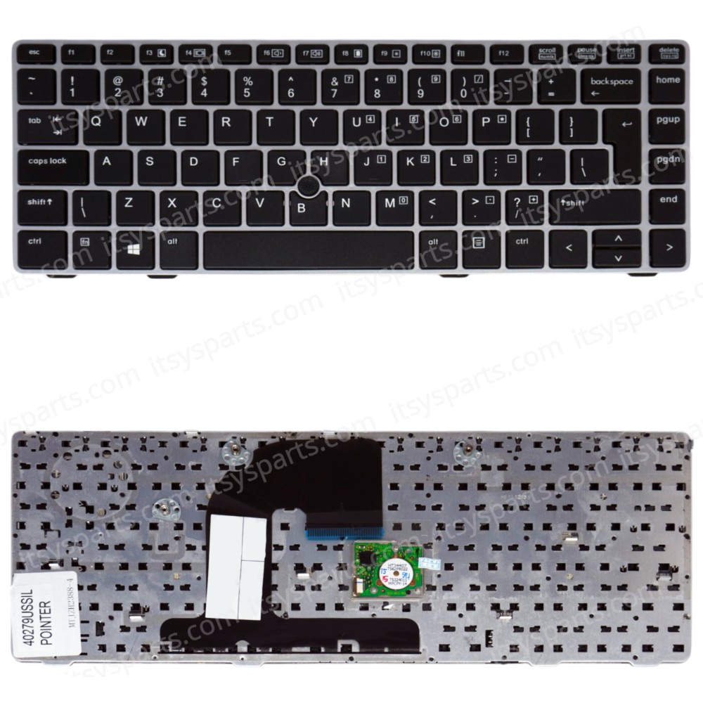 Laptop Keyboard for HP Elitebook 8470w 8460P 8460W 8470p ProBook 6460b 6465b 6470b 6475b 686300-001 702649-001 641834-001 700945-001 US Pointer Black Silver Frame ( SKU.40279USSILPOINTER )