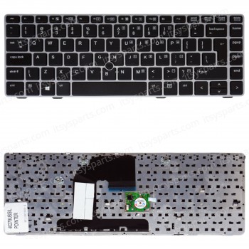 Laptop Keyboard for HP Elitebook 8470w 8460P 8460W 8470p ProBook 6460b 6465b 6470b 6475b 686300-001 702649-001 641834-001 700945-001 US Pointer Black Silver Frame ( SKU.40279USSILPOINTER )