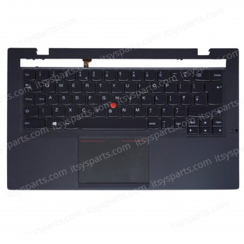Laptop Keyboard Palmrest for Lenovo X1 Carbon 2nd Gen 20A7 20A8 2014 20A7CTO1WW 20A8A0KMOO 20A8CTO1WW 04X6555 04X6518 04X6525 UK Backlight Pointer Black ( SKU. 40311UKPALM )