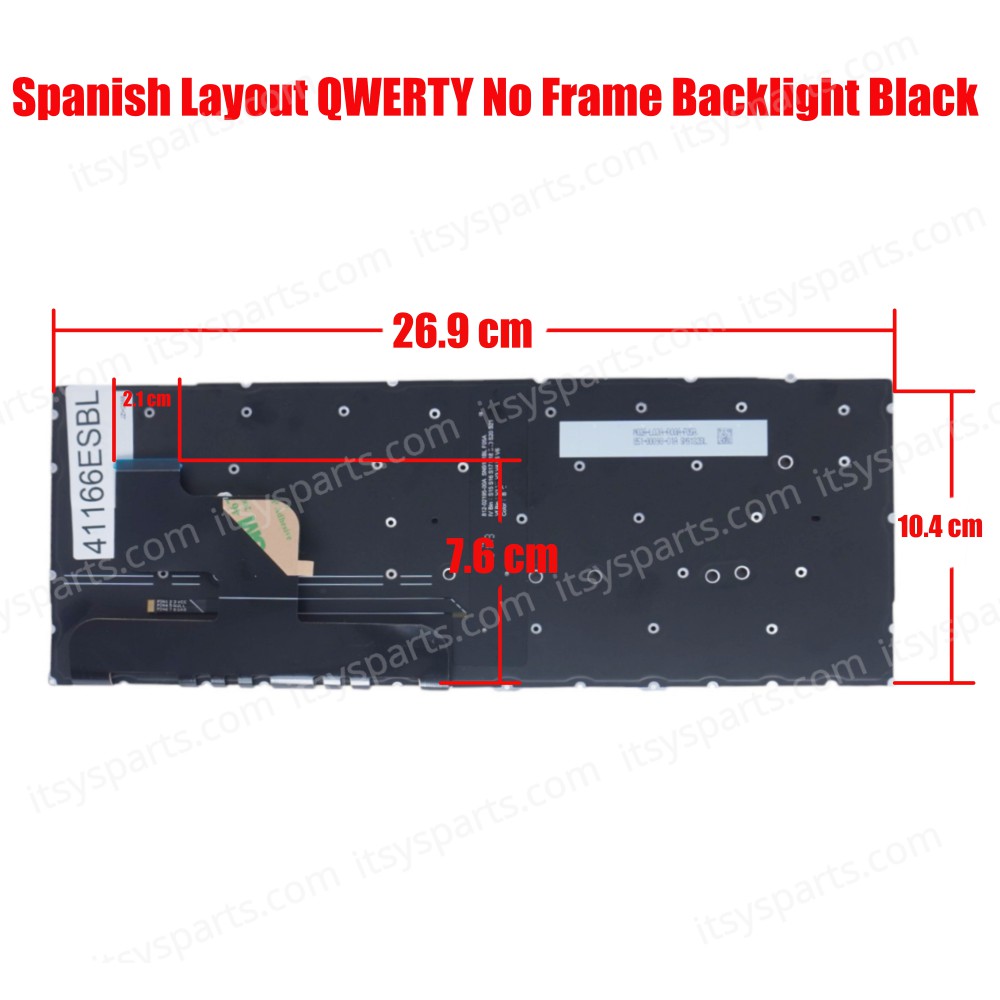 Spanish Laptop Keyboard for HP Elite Dragonfly 2-in-1 - Product number : 8TX57UT L57278-001 ES No Frame Backlight Black ( SKU.41166ESBL )