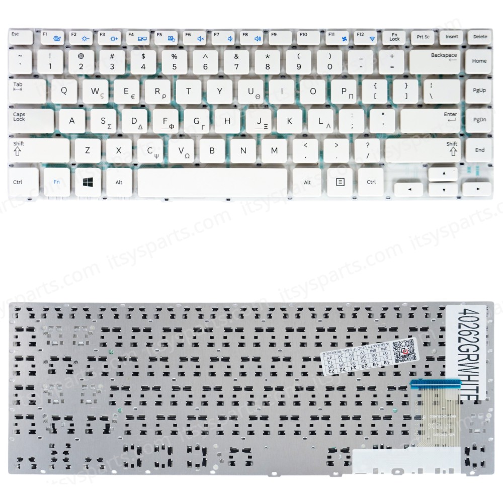 Greek Laptop Keyboard for Samsung NP370R4E NP470R4E NP450R4V 370R4E 370R4V BA59-03619C BA75-03619C BA59-03621A BA59-03621C BA59-03621D GR No Frame White ( SKU.40262GRWHITE )