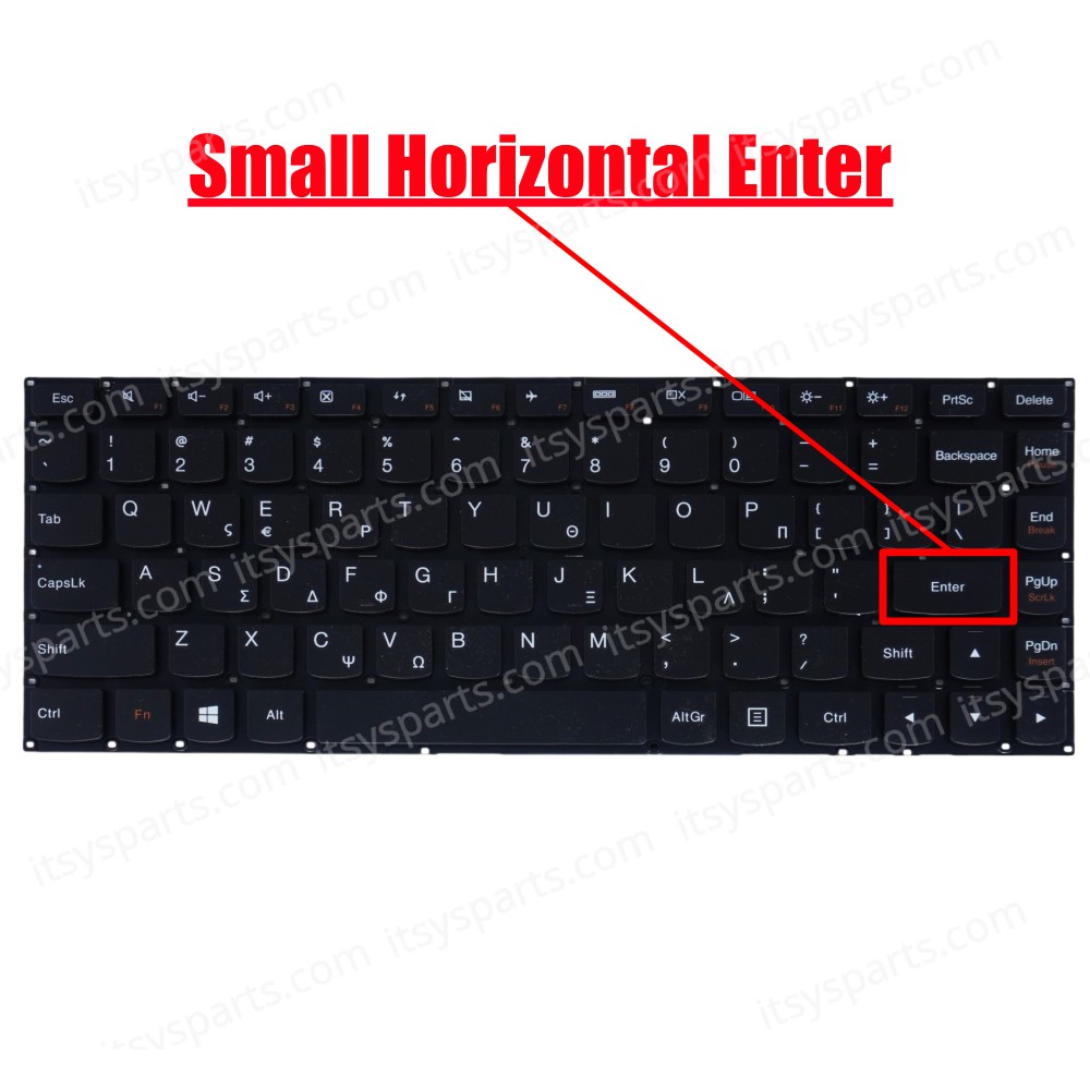 Greek Laptop Keyboard for Lenovo Yoga 2 13 Type 20344 3-1470 E31-70 E31-80 500S-13ISK 700-14ISK 25215048 25215079 SN20G60058 SN20G91298 GR No Frame Black ( SKU.40474GR )