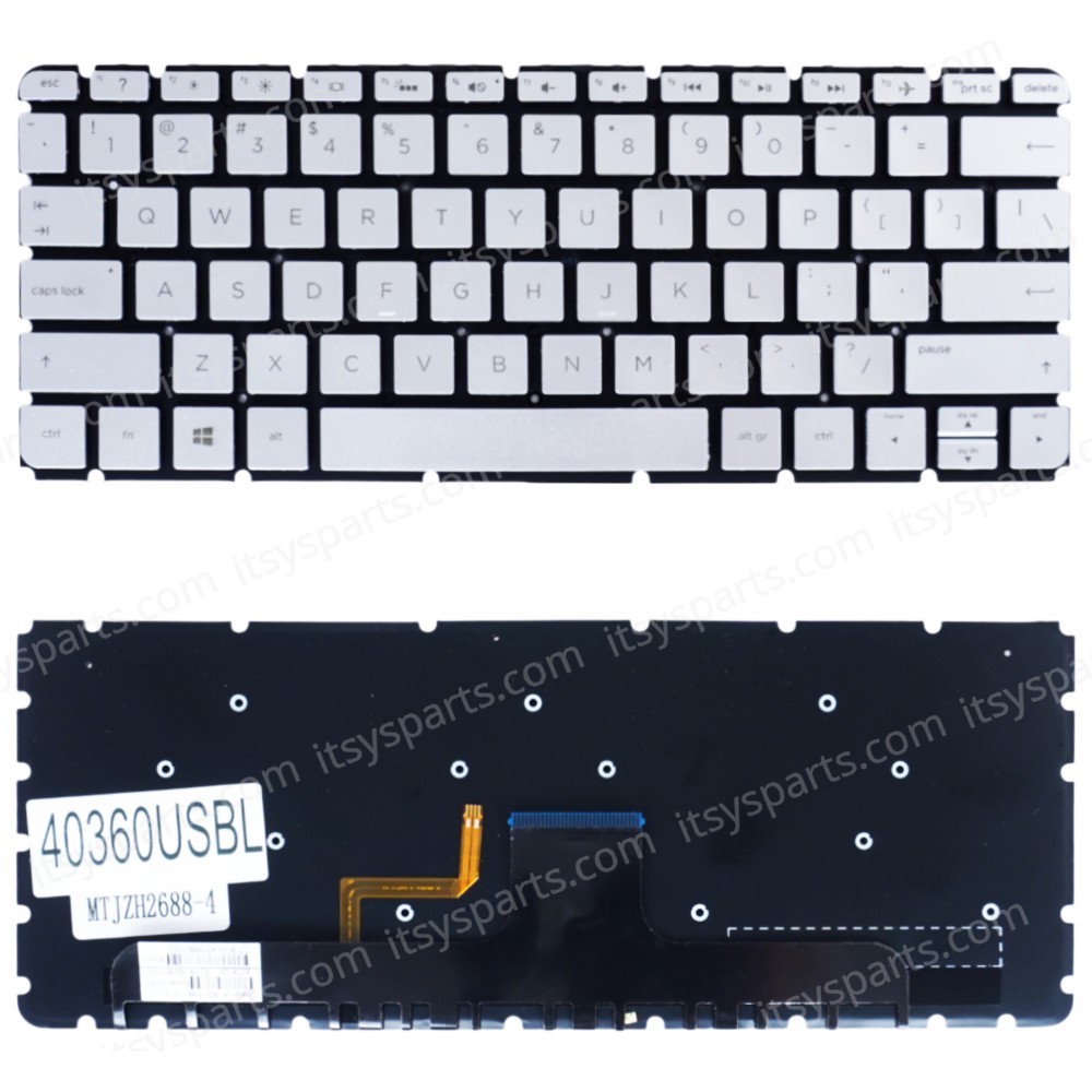 Laptop Keyboard for HP Envy 13-ab 13-ab000 13-ab001tu 13-ab002tu 13-ab003tu 6037B0128301 V154726BS1 909620-001 US No Frame Backlight Silver ( SKU.40360USBL )