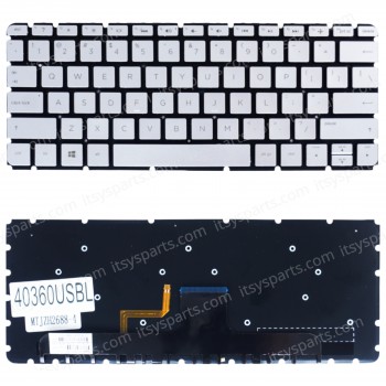 Laptop Keyboard for HP Envy 13-ab 13-ab000 13-ab001tu 13-ab002tu 13-ab003tu 6037B0128301 V154726BS1 909620-001 US No Frame Backlight Silver ( SKU.40360USBL )