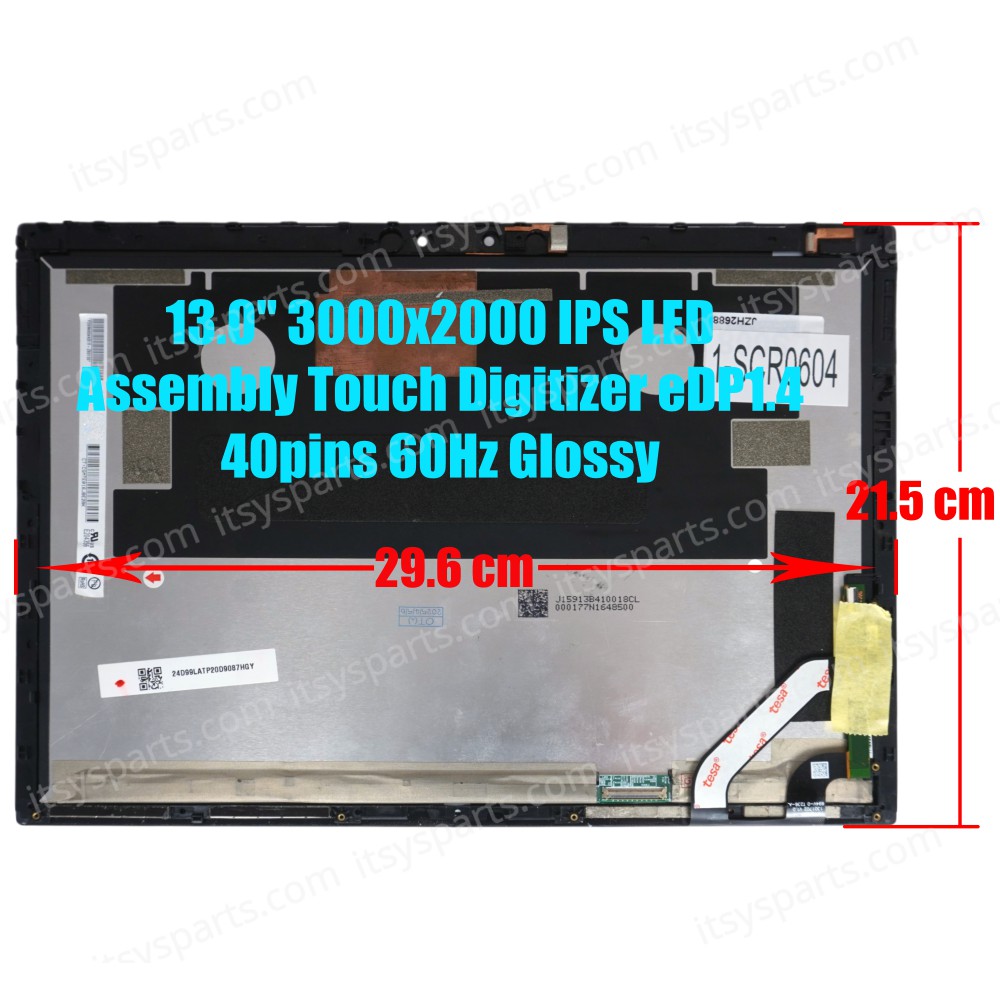 Tablet Screen monitor for HP Elite x2 1013 G3 5KZ07UP 7XC95US L31886-001 B130KAN01.0 3k2k Assembly Touch Digitizer 13.3'' 3000x2000 UHD 3K IPS LED eDP1.4 40pins 60Hz Glossy ( SKU.1-SCR0604 )