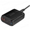 GaN Charger - Adapter GaN-019 6 Port Fast Charger with 2 USB-A ports and 4 USB-C port 160W Power Delivery for Laptops Phones Tablet and More Black ( SKU.60324 )