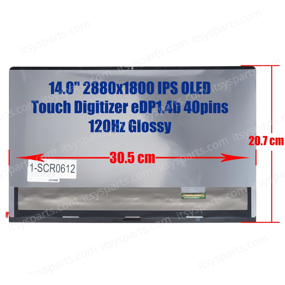 Laptop Screen monitor for HP Omen Transcend 14-FB 14T-FB 14-fb0013nv N84271-001 N84272-001 ATNA40CU03-002 Touch Digitizer 14.0'' 2880x1800 2.8K IPS OLED eDP1.4b 40pins 120Hz Glossy ( SKU.1-SCR0612 )