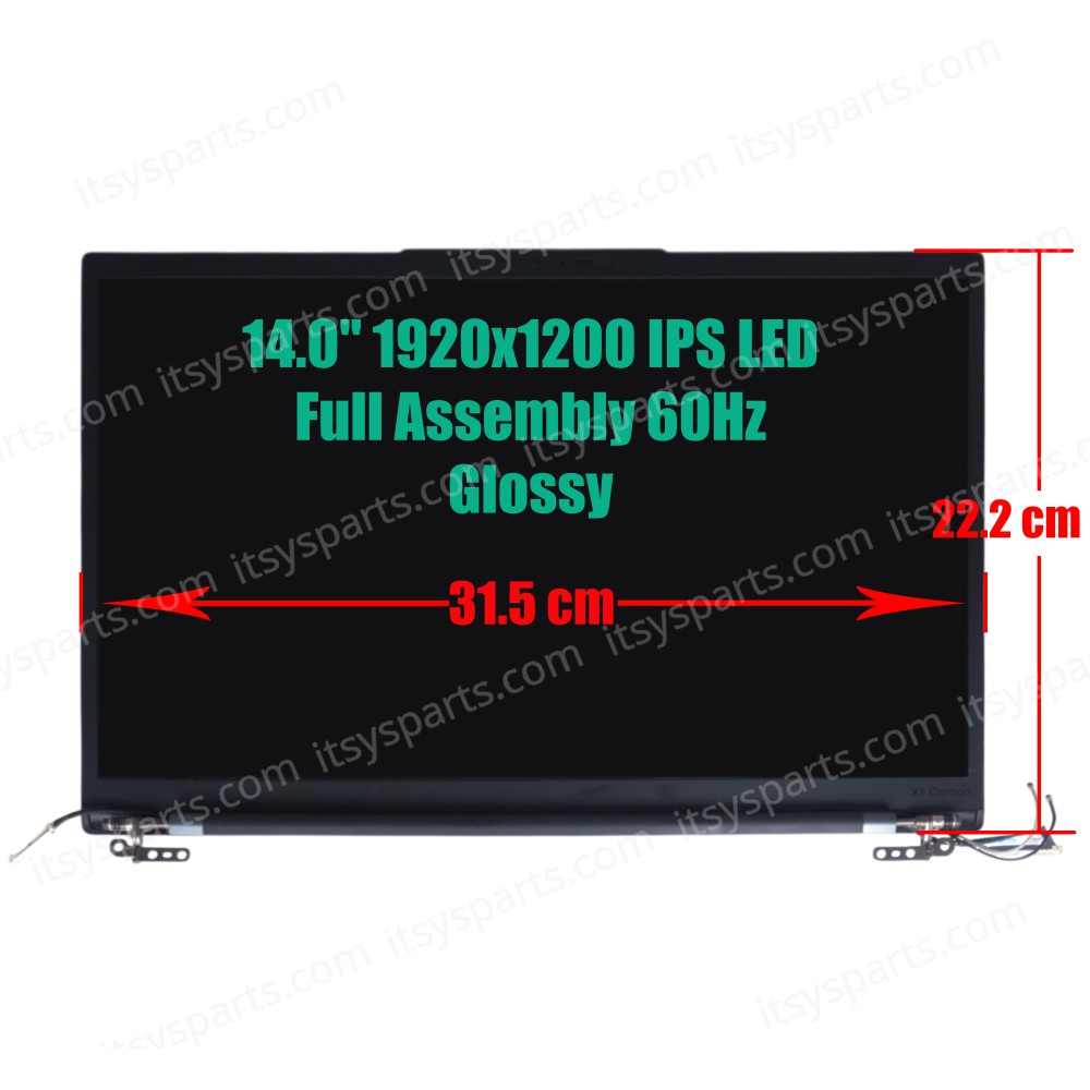 Laptop Screen monitor for Lenovo ThinkPad X1 Carbon 10th Gen Type 21CB 21CC 5M11H44115 5M11H44117 Full Assembly 14.0'' 1920x1200 WUXGA IPS LED 60Hz Glossy ( SKU.1-SCR0615 )