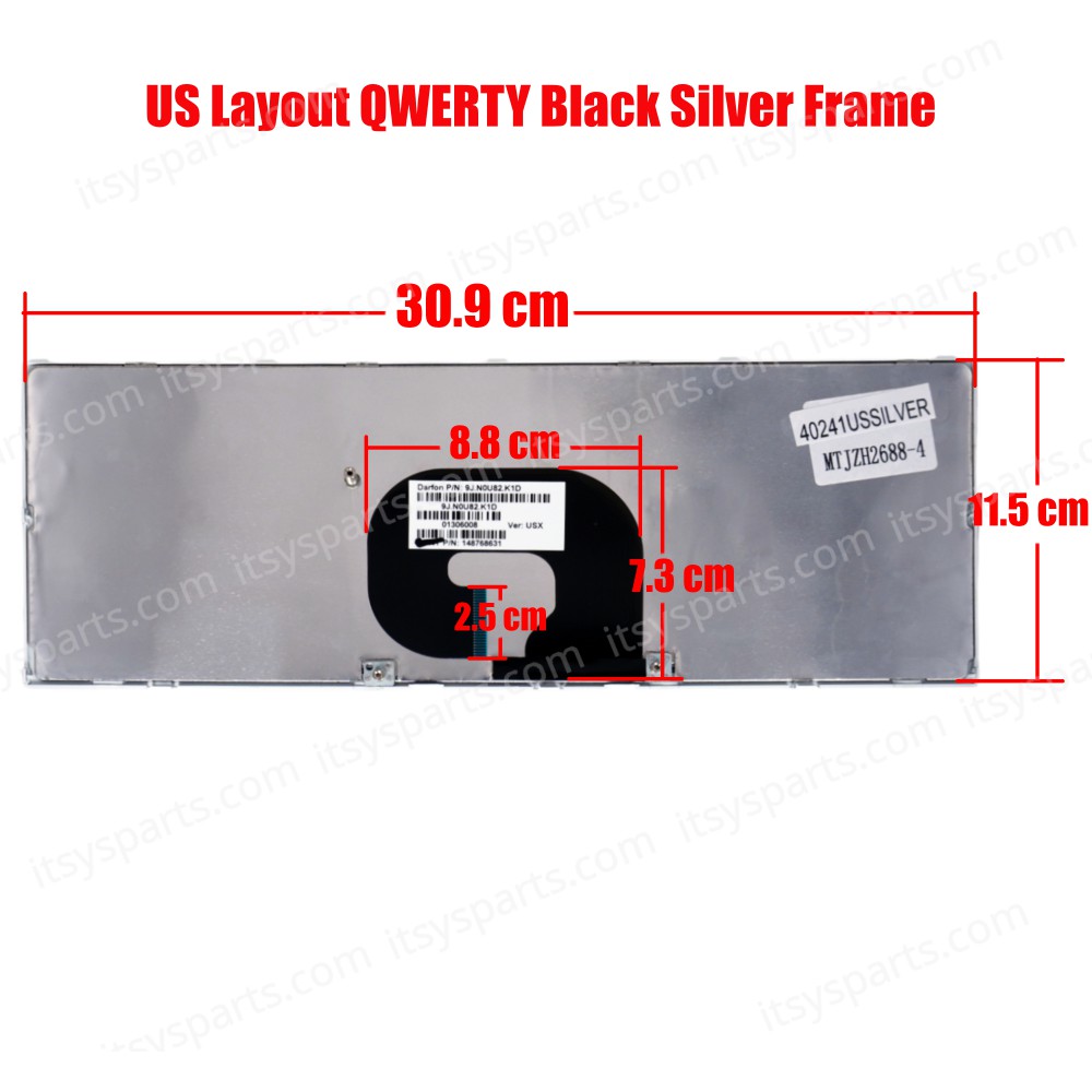 Laptop Keyboard for Sony VAIO VPC-Y VPCY VPCY11M1E VPCY11M1R VPCY11S1E 9J.N0U82.N01 95102113 148905841 148905851 US Black Silver Frame ( SKU.40241USSILVER )