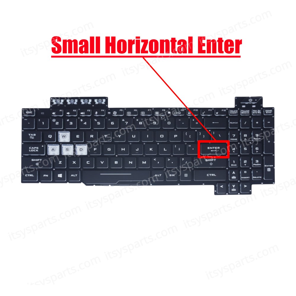 Laptop Keyboard for Asus Tuf Gaming FX504GE-E4059 - Model : FX504G V170746GS1 AEBKLU03010 US No Frame Backlight Black ( SKU.40974USBL )
