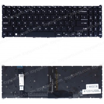 Laptop Keyboard for Acer Aspire 5 A517-53 A517-53G A517-58 A517-58M A515-58 V21166BS-UI 6B.K66N2.028 6B.K66N2.027 US No Frame Backlight Black ( SKU.41231USBL )