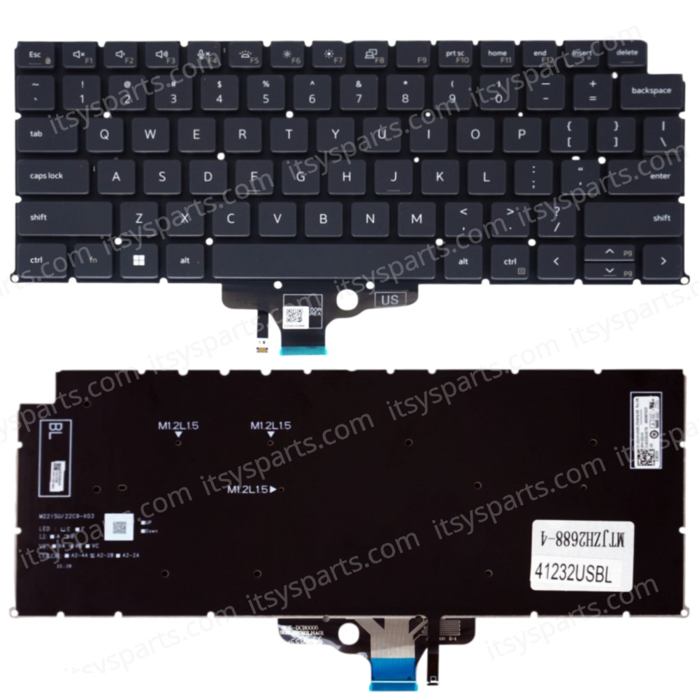 Laptop Keyboard for Dell Latitude 7340 7350 2-in-1 2024 P178G P179G 2DJVH 02DJVH 06Y4VJ 0CF88F 081JKW 025GT1 003WM1 SN2B00B20 US No Frame Backlight Black ( SKU.41232USBL )
