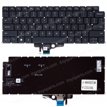 Laptop Keyboard for Dell Latitude 7340 7350 2-in-1 2024 P178G P179G 2DJVH 02DJVH 06Y4VJ 0CF88F 081JKW 025GT1 003WM1 SN2B00B20 US No Frame Backlight Black ( SKU.41232USBL )