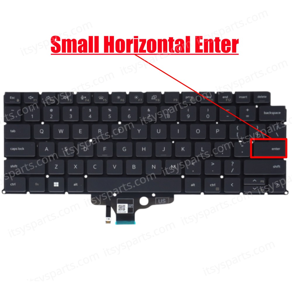 Laptop Keyboard for Dell Latitude 7340 7350 2-in-1 2024 P178G P179G 2DJVH 02DJVH 06Y4VJ 0CF88F 081JKW 025GT1 003WM1 SN2B00B20 US No Frame Backlight Black ( SKU.41232USBL )