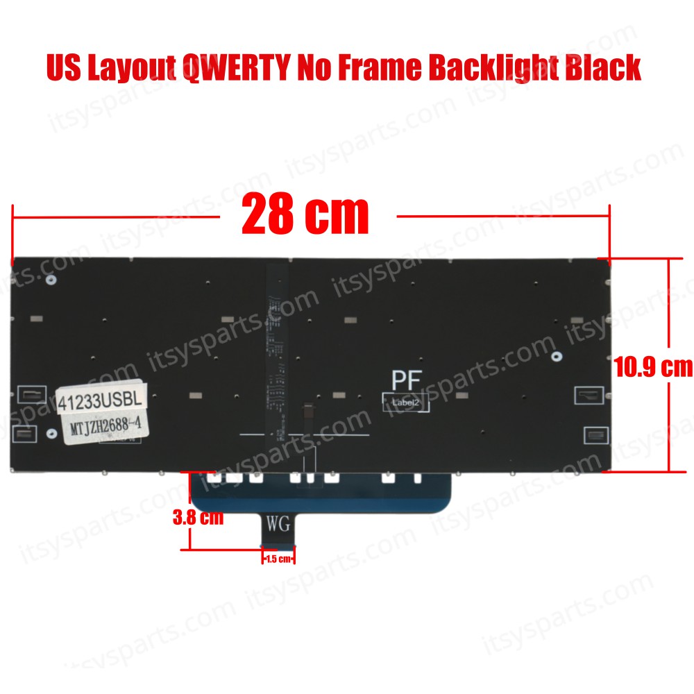 Laptop Keyboard for HuaWei MateBook 13s EMD-W76 EMD-W56 MateBook 14s HKD-W56 HKD-W76 2H-BDJSPH80121 55060241 US No Frame Backlight Black ( SKU.41233USBL )