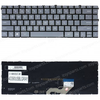 Laptop Keyboard for HP Envy x360 2-in-1 15-FE 15Τ-FE 15Τ-FE100 15-FE0013DX 15-FH0013DX N49284-001 N49283-001 PK133W62A00 TPN-C165 US No Frame Backlight Gray ( SKU.40390USBLGRAY )