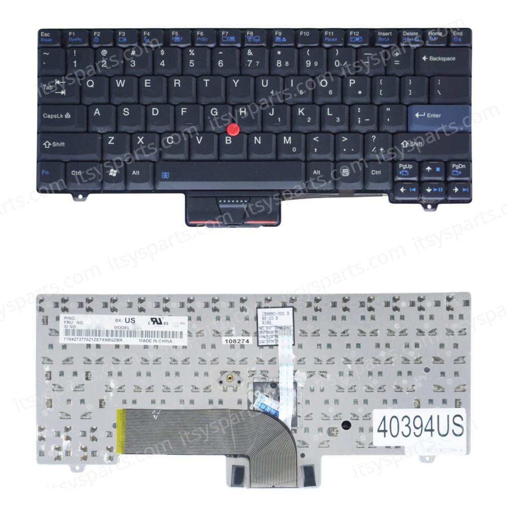 Laptop Keyboard for Lenovo ThinkPad SL300 SL400 SL400C SL500 SL500C BX-84US BX84 42T3770 42T3803 9BGZBR US Pointer Black ( SKU.40394US )