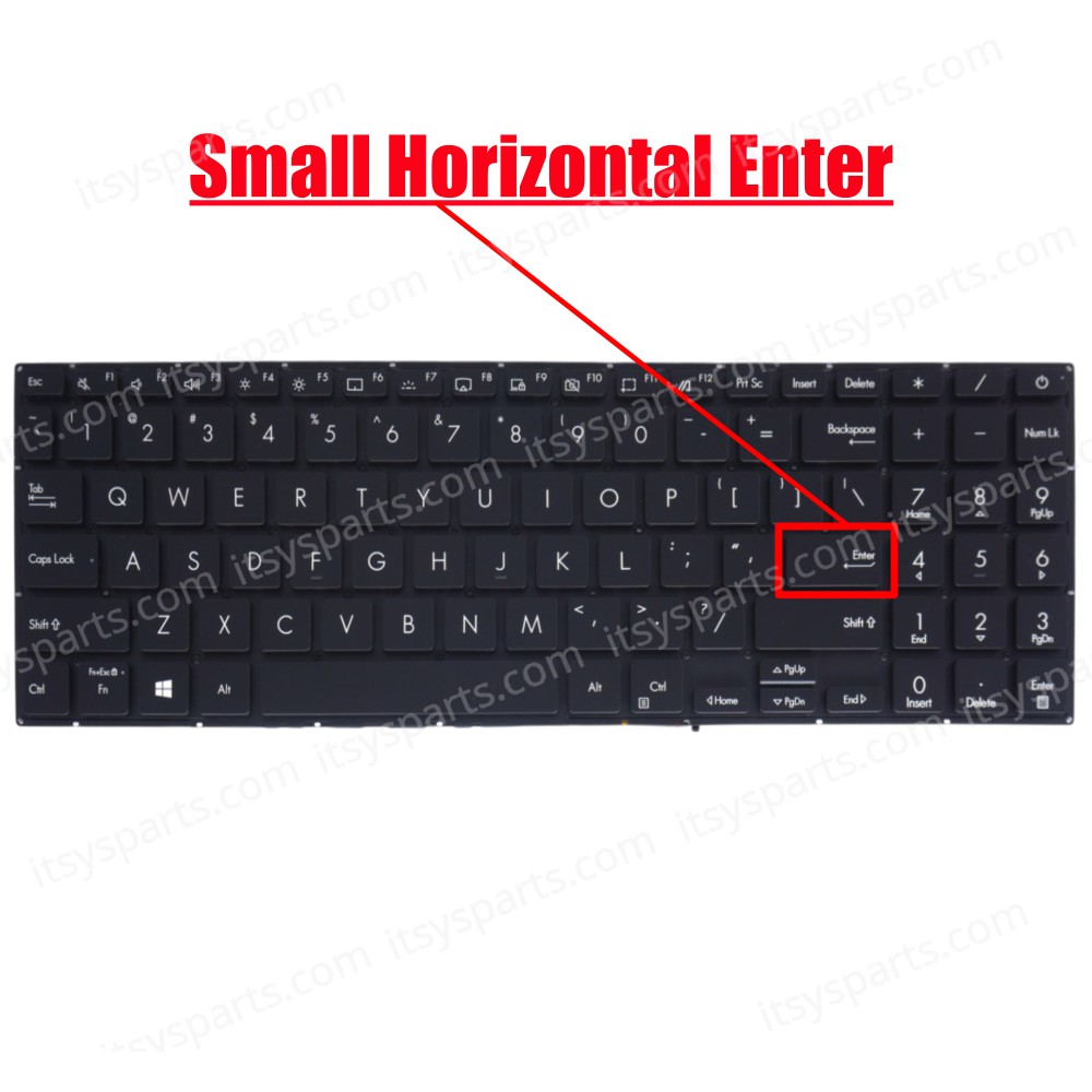 Laptop Keyboard for Asus UX535 UX535L UX535LH UX535LI UX535Q UX535QE UM535 Q528EUS 90NB0RX2-R31GE0 90NB0RW1-R30TU0 US No Frame Backlight Black ( SKU.41236USBL )