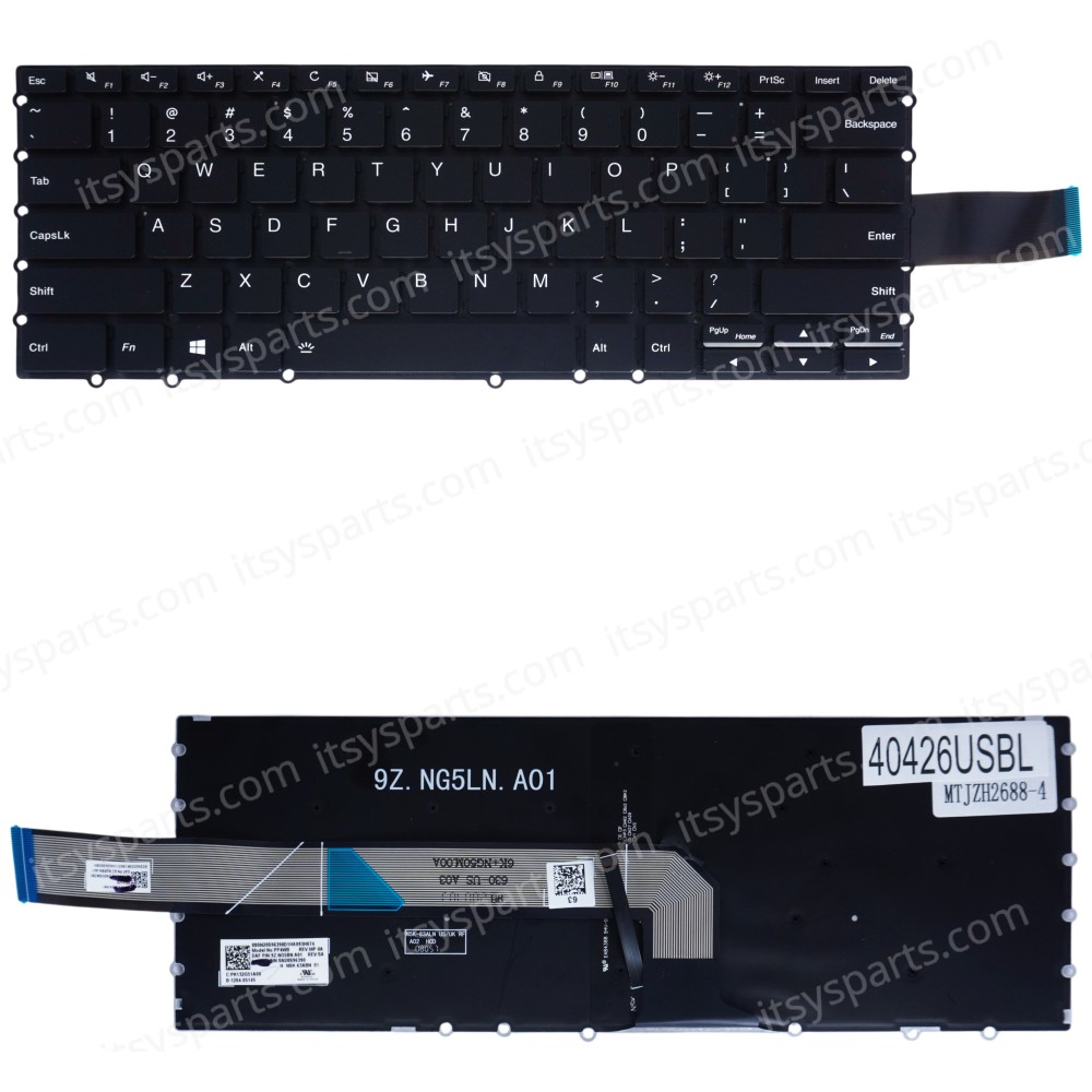 Laptop Keyboard for Lenovo 14W Gen 2 82N9 5M11C87681 5M11C94794 5M11C88790 5M11C94793 5M11C87751 5M11C86284 5M11C86275 US No Frame Backlight Black ( SKU.40426USBL )