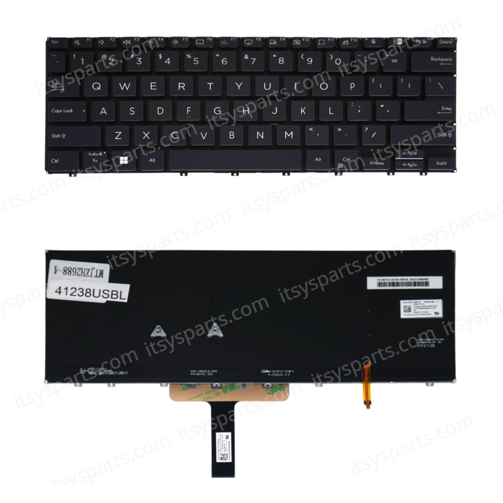 Laptop Keyboard for Asus ExpertBook B5 B5402 B5402F B5402C B5402FBA B5402CEA B5402CBA B5402CVA B5402FEA PK133RZ1012 US No Frame Backlight Black ( SKU.41238USBL )