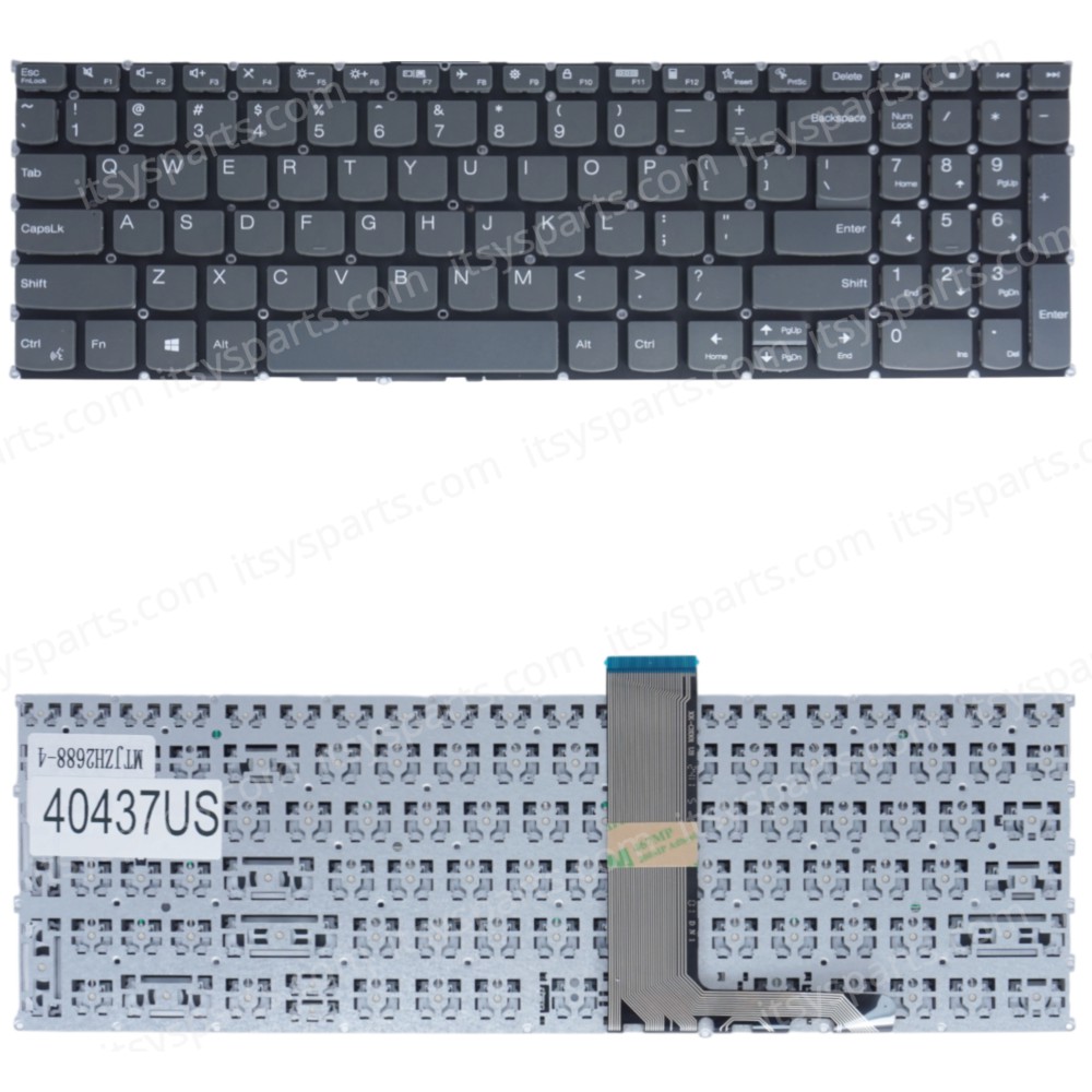 Laptop Keyboard for Lenovo Yoga 7-16IAP7 Type 82QG 7-16IRL8 Type 82YN 5CB1J01857 5CB1J01857 5CB1L31865 US No Frame Gray ( SKU.40437US )