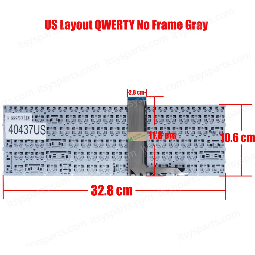 Laptop Keyboard for Lenovo Yoga 7-16IAP7 Type 82QG 7-16IRL8 Type 82YN 5CB1J01857 5CB1J01857 5CB1L31865 US No Frame Gray ( SKU.40437US )