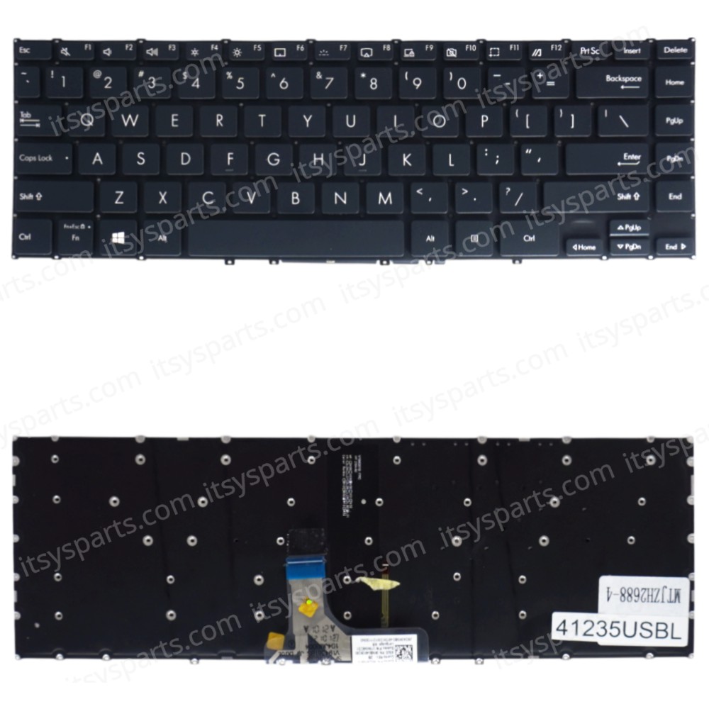 Laptop Keyboard for Asus UX363 UX363J UXF3000 UXF3000E P2451 UX363E UX363EA 0KNB0-4613FR 0KNB0-4619SP US No Frame Backlight Black ( SKU.41235USBL )