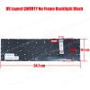 Laptop Keyboard for MSI GE76 Raider 10UE 10UG 10UH 11UE 11UG 11UH MS-17K3 MS-17K4 MS-17KK Leopard 12UE 12UH US No Frame Per-Key RGB Backlight Βlack ( SKU.41239USBL )