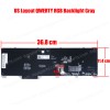 Laptop Keyboard for Dell Alienware M17 R5 17 R5 Area 51m Area-51m A51m WDMJ8 0WDMJ8 WYFCV 0WYFCV 62W10 062W10 M8XH2 0M8XH2 US Per-Key RGB Backlight Gray ( SKU.40443USBL )