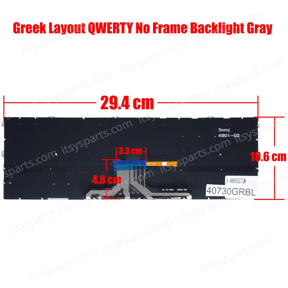 Greek Laptop Keyboard for HP Pavilion x360 14-DV 14-dv0005nv 14-DW 14-dw0001nv 14-dw1082TU L96524-001 M28289-001 9Z.NECLN.F0J 6070B1744903 GR No Frame Backlight Gray ( SKU.40730GRBL )