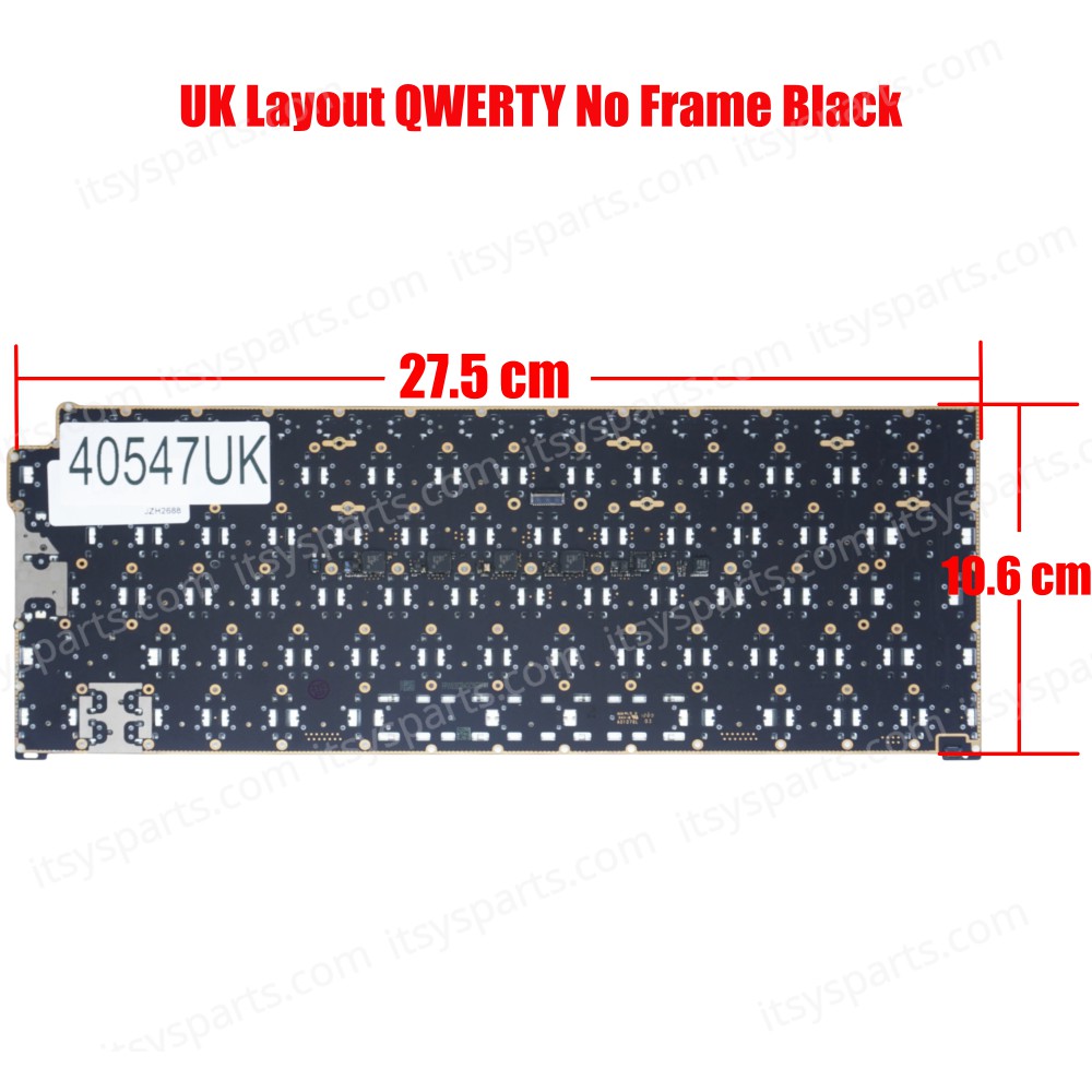 Laptop Keyboard for Apple MacBook Air 13 A1932 Late 2018 A1932 Mid 2019 MRE82LL/A MVFH2LL/A EMC 3184 UK No Frame Black ( SKU.40547UK )