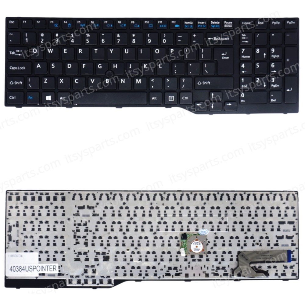 Laptop Keyboard for Fujitsu E557 E753 E754 E756 E554 E556 CP670825-03 FJM14B96003D85 002-12856L-HF01 US Pointer Black ( SKU.40384USPOINTER )