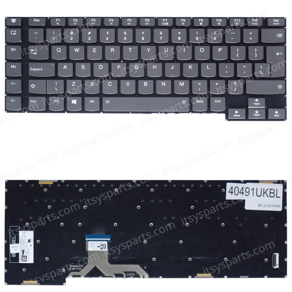Laptop Keyboard for Lenovo Legion Y730-15ICH 81HD Y740-15ICHg 81HE Y740-15IRH 81UF Y740-15IRHg 81UH 5CB0S56973 5CB0S56981 5CB0S16436 UK RGB Backlight Gray ( SKU.40491UKBL )