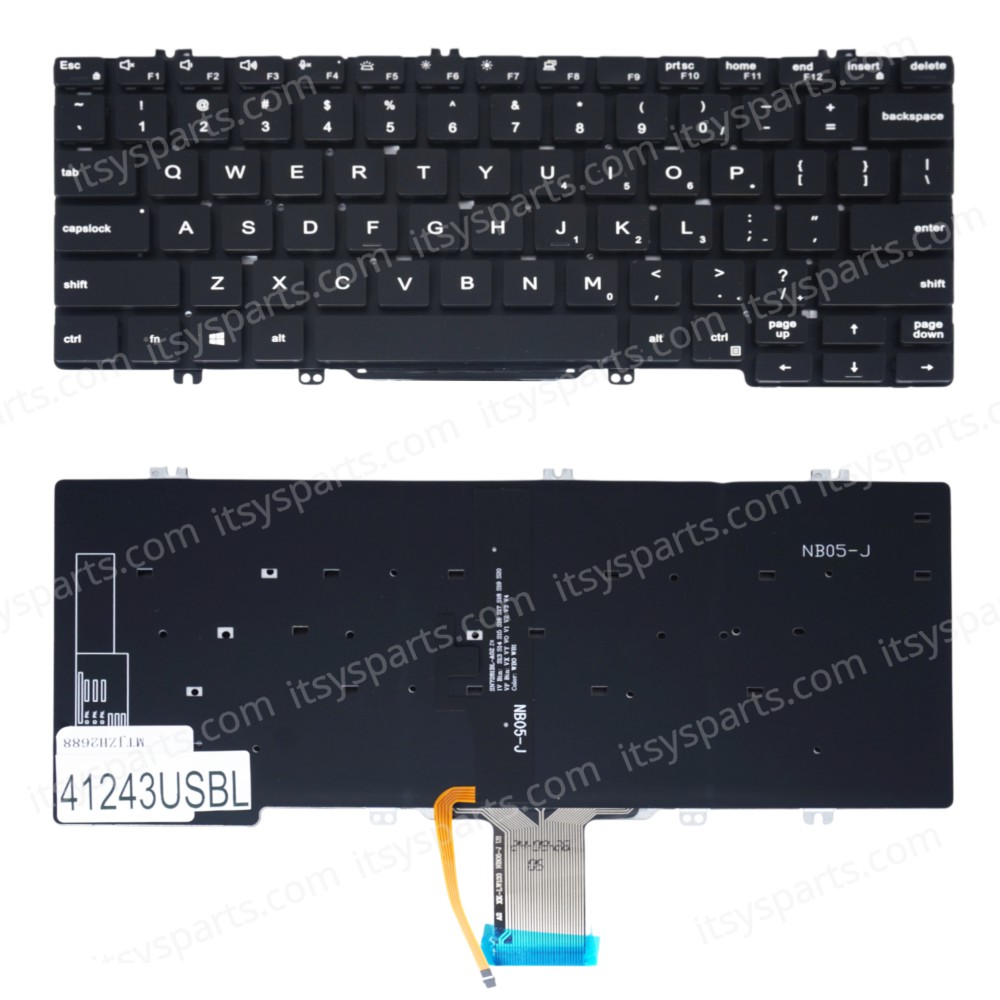 Laptop Keyboard for Dell Latitude 5300 5300 2-in-1 7300 5310 2-in-1 5310 09N8M 009N8M 1V8KY 01V8KY US No Frame Backlight Black ( SKU.41243USBL )