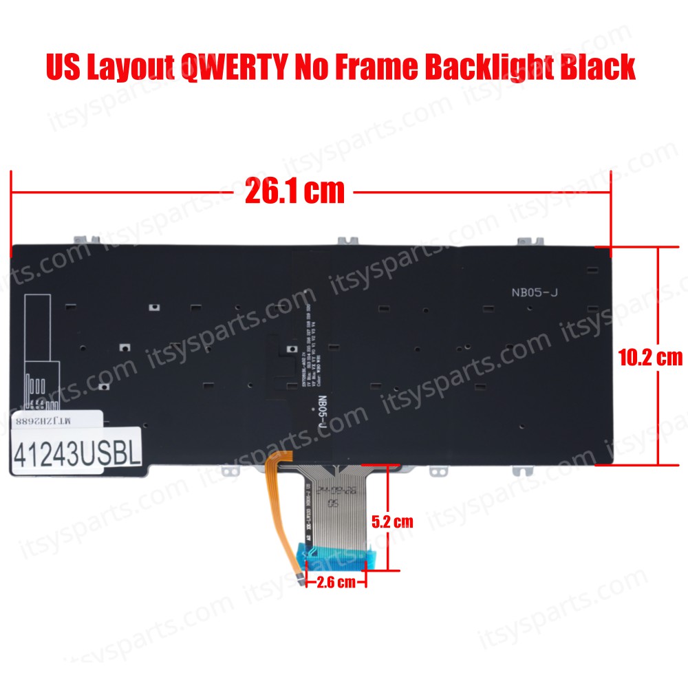 Laptop Keyboard for Dell Latitude 5300 5300 2-in-1 7300 5310 2-in-1 5310 09N8M 009N8M 1V8KY 01V8KY US No Frame Backlight Black ( SKU.41243USBL )