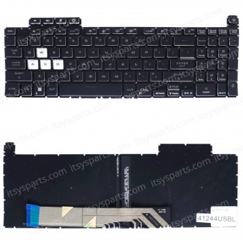 Laptop Keyboard for Asus FX517 FX517ZC FX517ZE FX517ZM FX517Z FX517ZR FX517ZE-1C 90NR0951-R31FR0 90NR0951-R31BG1 90NR0951-R31SP0 US No Frame Backlight Black ( SKU.41244USBL )