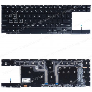 Laptop Keyboard for HP Omen X 2S 15-DG 15-DG0010NR 15-DG0020NR 15-DG0075CL L65814-001 L57185-001 L57185-A41 L57185-061 TPN-Q215 US RGB Backlight Black ( SKU.40467USBL )