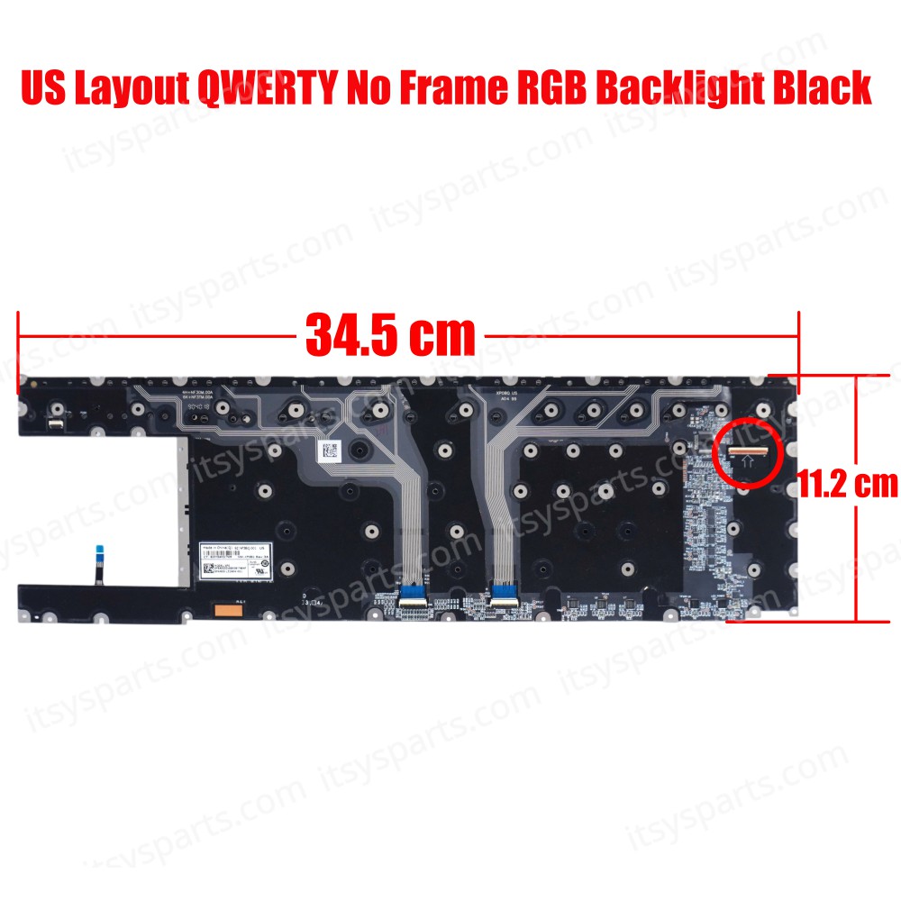 Laptop Keyboard for HP Omen X 2S 15-DG 15-DG0010NR 15-DG0020NR 15-DG0075CL L65814-001 L57185-001 L57185-A41 L57185-061 TPN-Q215 US RGB Backlight Black ( SKU.40467USBL )