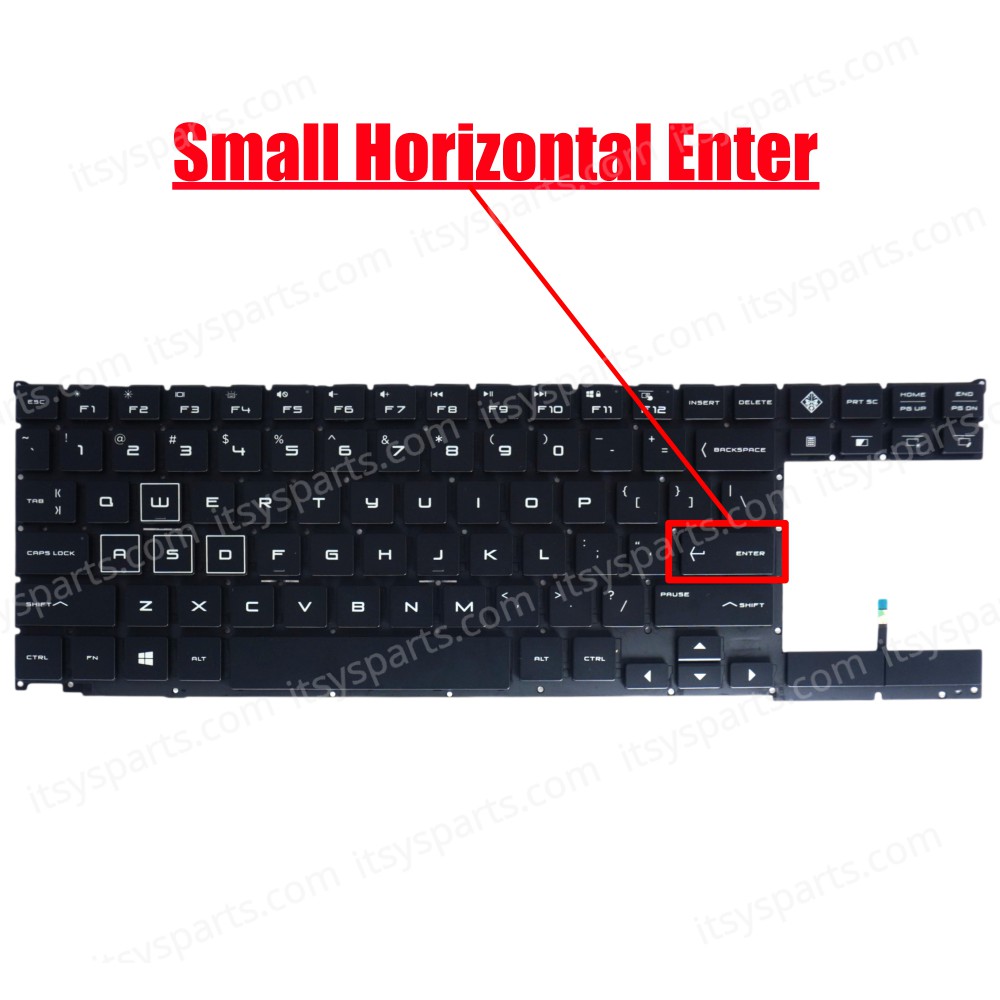 Laptop Keyboard for HP Omen X 2S 15-DG 15-DG0010NR 15-DG0020NR 15-DG0075CL L65814-001 L57185-001 L57185-A41 L57185-061 TPN-Q215 US RGB Backlight Black ( SKU.40467USBL )
