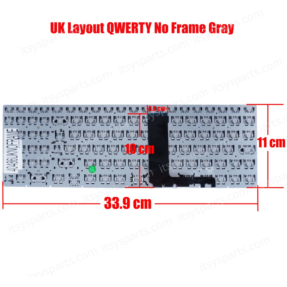 Laptop Keyboard for Lenovo IdeaPad V320-17IKB 81AH 81CN V320-17ISK 81B6 320-17IKB 80XM 81BJ 320-17AST 80XW 5CB0N96198 5CB0N96238 UK No Frame Gray ( SKU.40486UKNOFRAME )