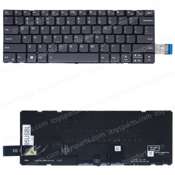 Laptop Keyboard for Lenovo Yoga Pro 7 14IRH8 82Y7 14APH8 82Y8 14ARP8 83AU 9 14IRP8 5CB1L39422 5CB1L39469 5CB1L50343 5CB1L50300 PH4CVXB US No Frame Backlight Gray ( SKU.40495USBL )