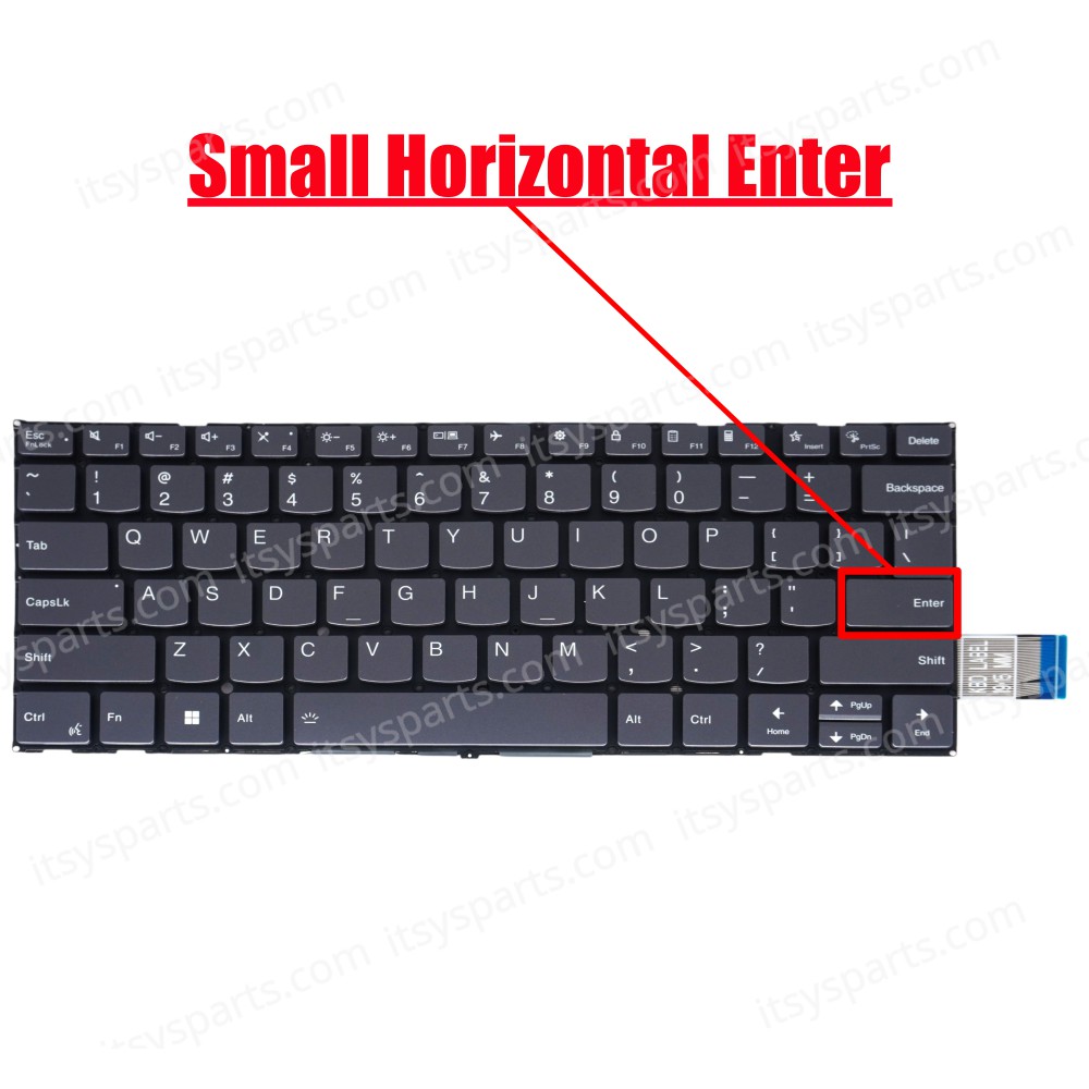 Laptop Keyboard for Lenovo Yoga Pro 7 14IRH8 82Y7 14APH8 82Y8 14ARP8 83AU 9 14IRP8 5CB1L39422 5CB1L39469 5CB1L50343 5CB1L50300 PH4CVXB US No Frame Backlight Gray ( SKU.40495USBL )