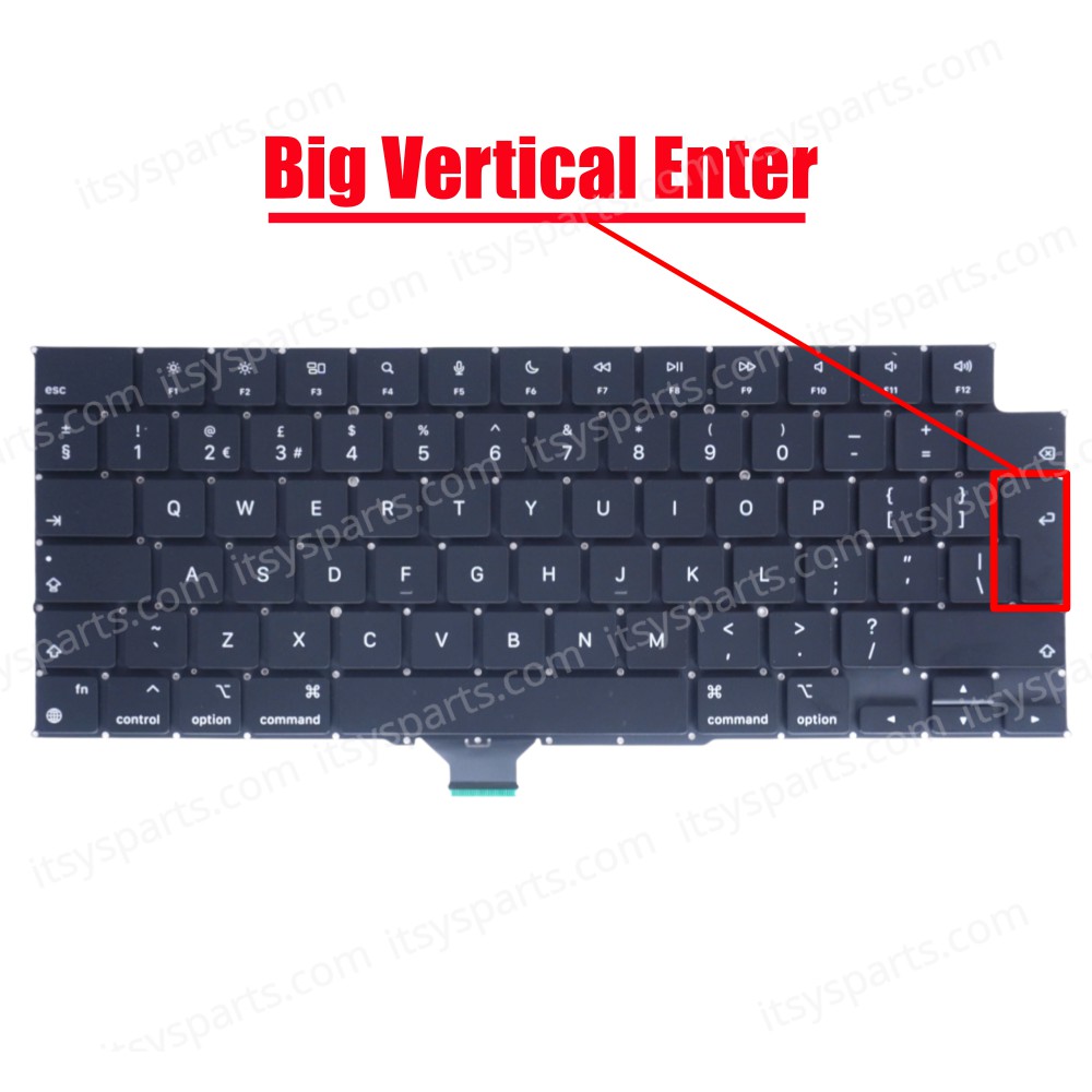 Laptop Keyboard for Apple MacBook Pro 14" M1 A2442 2021 16" M1 Max A2485 2021 MKGR3LL/A MKGT3LL/A UK No Frame Black ( SKU.41190UK )