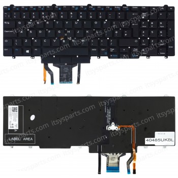 Laptop Keyboard for Dell Latitude E5550 E5570 Precision 3530 5590 3540 3541 TF5M0 0TF5M0 N7CXW 0N7CXW UK No Frame Backlight Pointer Black ( SKU. 40485UKBL )