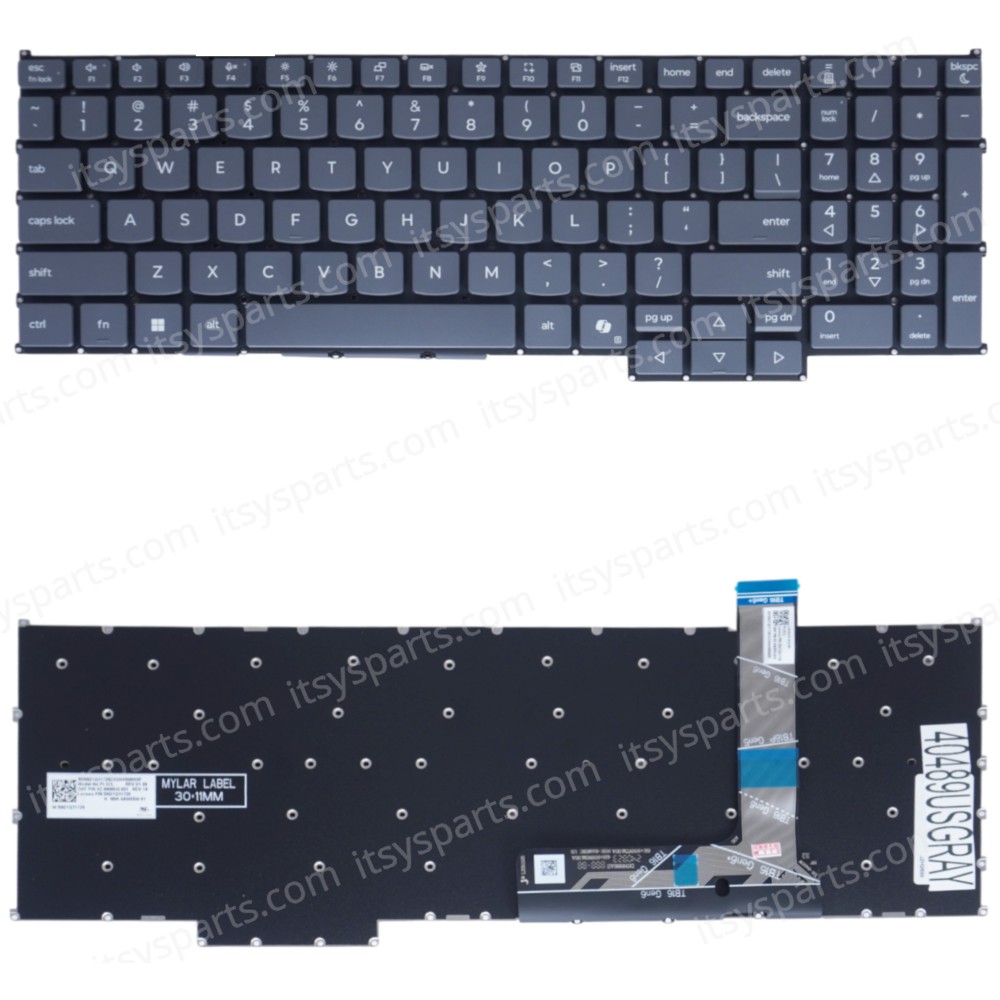Laptop Keyboard for Lenovo ThinkBook 16 G7 IML Type 21MS 16 G7 ARP Type 21MW 16 G7 QOY Type 21NH 5CB1P01066 5CB1P31133 5CB1P85698 US No Frame Gray ( SKU.40489USGRAY )