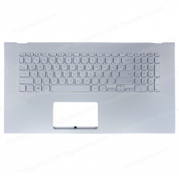 Laptop Keyboard Palmrest for Asus VivoBook 17 X712 X712DA X712FB X712FA X712E 90NB0TW1-R30FR0 90NB0TW1-R31FR0 13N1-D0A0101 90NB0TW1-R31US0 US Silver ( SKU.40717USPALM )